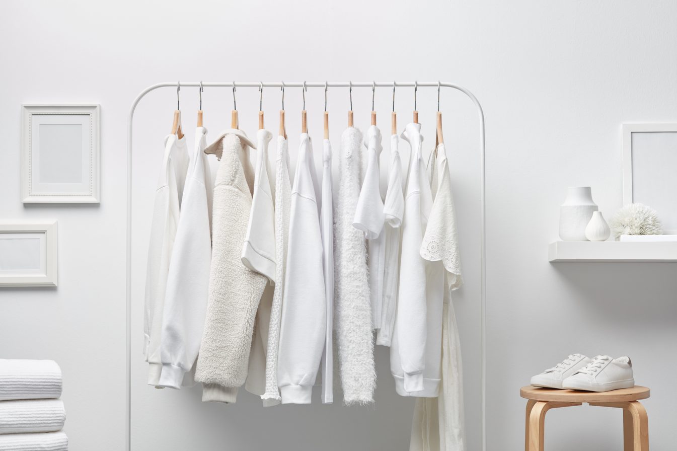 White-colored wardrobe
